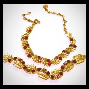 VINTAGE SIGNED LISNER NECKLACE&MATCHING BRACELET